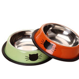 New Assemblable Multicolor Stainless Steel Dog Cat Bowl Non-slip Non-fall Eat Drink Pet Food Container Feeder Dish Bowl
