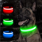 Rechargeable LED Glowing Adjustable Flashing Luminous Dog & Cat Collar